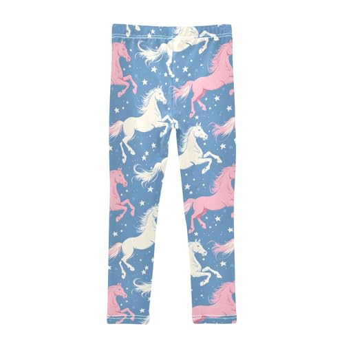 Galloping Horse Stars Girls Leggings Soft Stretch Workout Yoga Dance Pants for Kids Casual Tights2