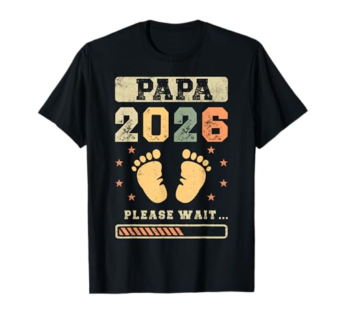 Papa 2026, Annonce de Grossesse, Futur Papa T-Shirt