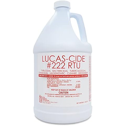 LUCAS-CIDE #222 RTU Hospital-Grade Salon and Spa 60 Second Disinfectant 1 Gallon Cover