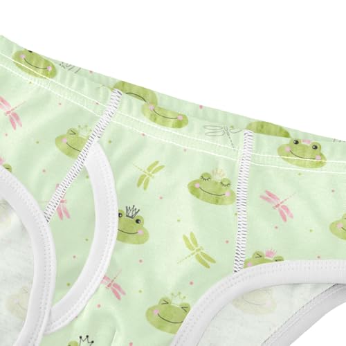 Boys' Exclusive Briefs Toddler Underwear 95% Combed Cotton Boxerbriefs 2T Frog and Dragonfly Pattern 584