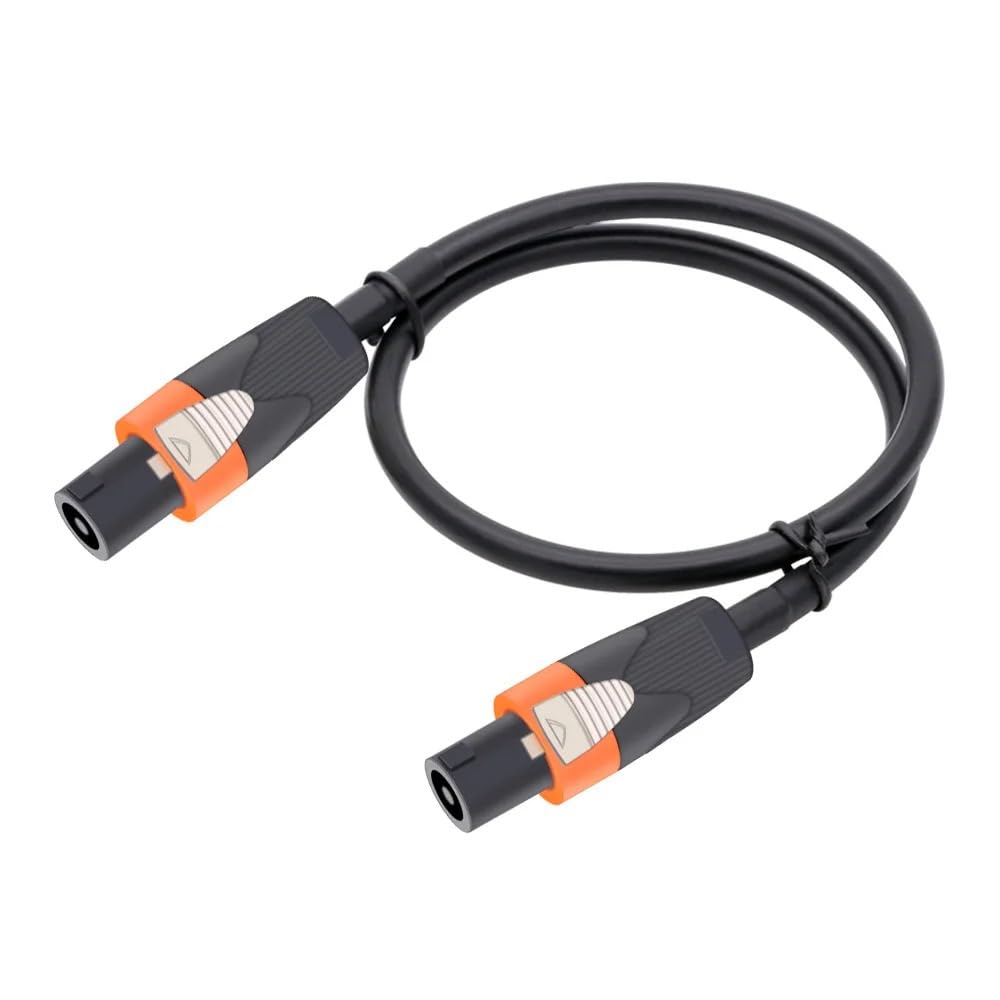 Cavo for altoparlanti 1M-10M Cavi patch 12AWG - professionali Speakon-Speakon Nero Neutrik NL4FX (NL4FC) calibro 12(Orange,9m)