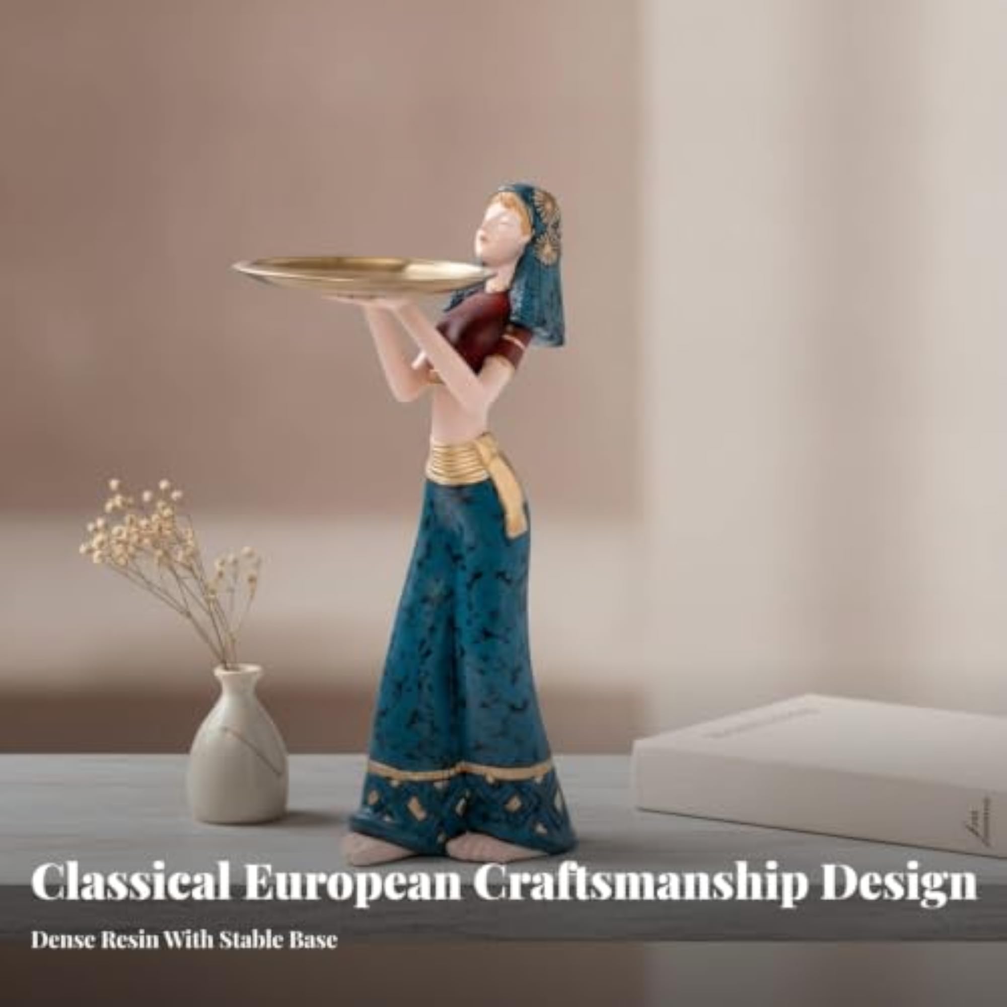 Sculptural Statue with Holding Tray