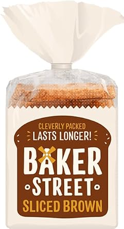 Baker Street Brown Sliced loaf | Wholesome and Delicious Wholemeal Bread | Healthy and Nutritious | Long Life Freshness | Simple & Tasty (2 Pack)