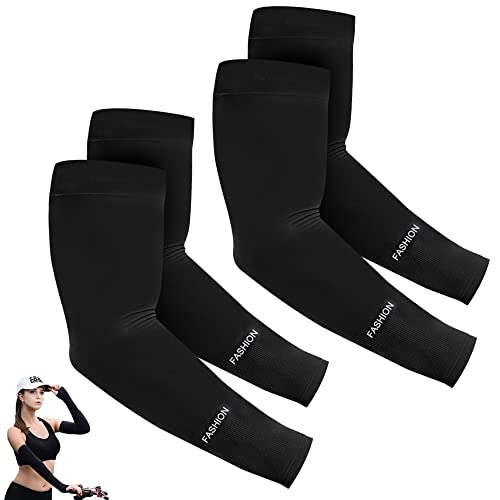 DOUSELLA 2 Pares de Mangas de Brazo Elásticas Mangas de Protección Solar Manguitos para Conducir Transpirables Mangas de Brazo para Hombres o Mujeres para Ciclismo Correr Pesca Trabajo al Aire Libre
