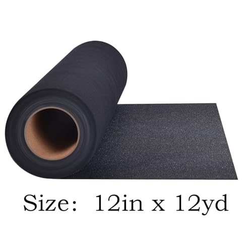 Image of Seneme Soft & Cozy Embroidery Stitch Cover 12 inch x 12 Yd Fusible Stabilizer for Machine Embroidery Covering Scratchy Stitches (Black Light Weight)