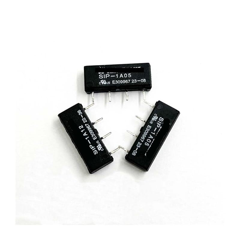 POWTAXBJGD 10PCS 4-pin Miniature Reed Switch Relay SIP-1A05 SIP-1A12 SIP-1A24 12VDC SS1A24(10PCS SIP-1A24)