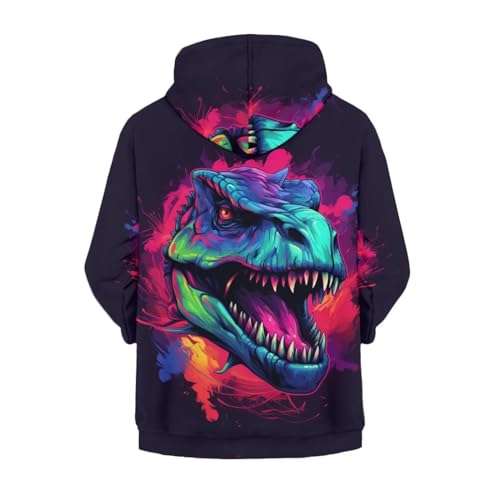 Full Zip Up Graphic Animal Hoodies for Boys Casual Athletic Hooded Jacket with Pocket2