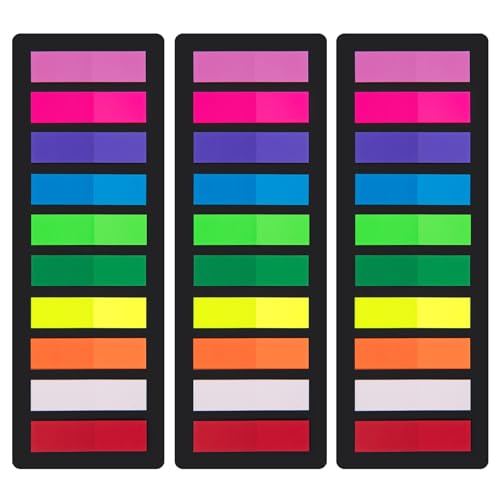 KICNIC Haftstreifen 720 Stück Seitenmarker Selbstklebend 10 Farben Page Marker Index Tabs zum Markieren und Hervorheben Haftmarker für Schreibwaren Aesthetic Bürobedarf Schulsachen