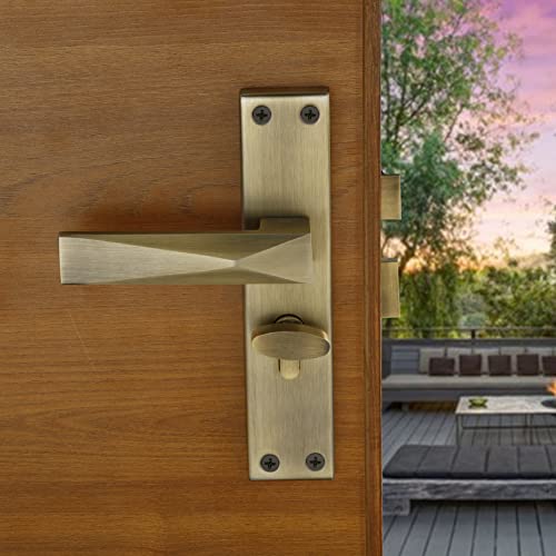 Image of LAPO Mortise Door Lock for Home Main Door & Bedroom with Handle | Left-Right Fit 30-50mm Door Home Office Hotel | 3 Brass Keys | Heavy-Duty 60mm Cylinder | 45x45mm Body | Antique Finish | CY-131