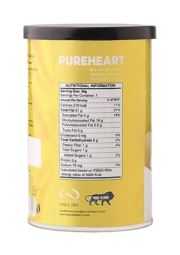 Image of Pureheart Salted Macadamia (200 gm) Premium Roasted Australian Macadamia Nuts, Rich in Antioxidants - Whole, Exotic, and Crunchy Dry Fruits, Ideal Snacks, No Additives