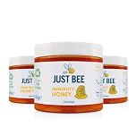 Just Bee Immunity Honey (3 x 260g) | Pure natural honey with Vitamin D, C, B6, B12 and Echinacea | Raw and Unpasteurised | Vitamin Rich | For Daily Immune Support