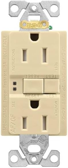 Cooper Wiring TRAFGF15V-K-L Duplex Receptacle Wall Plate, Plain