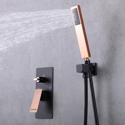 Robinet de bain mural LWX à levier simple avec commande fluide de tête de douche - 2