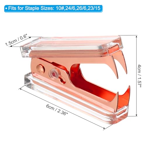 PATIKIL 2 Stück Acryl Heftklammer Entferner Satz Tragbare Backenart Heftklammer Abzieher Werkzeug mit Kunststoffbox für Haus Büro Desktop Multifarbe