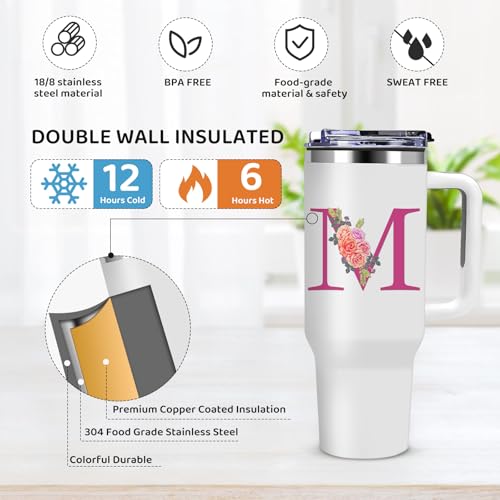 Monogrammed Gifts for Women,Gifts for Women,40oz Initial Tumbler - Image 2