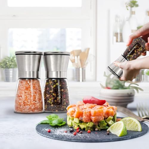 Image of Salt and Pepper Shaker Set (Pour Holde Mill) (Mini Pepper Mill 2 PCs)