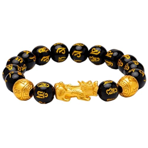 Bracelet en obsidienne noire idée cadeau spirituel avec boîte
