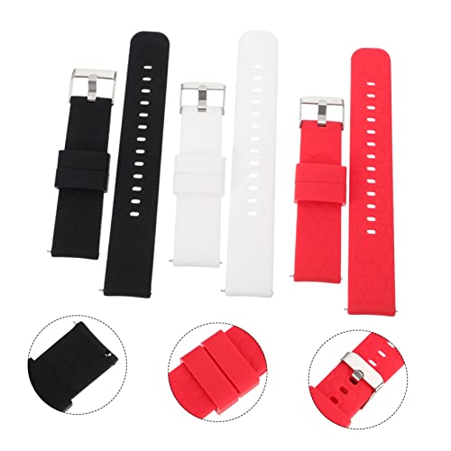 Bracelet montre silicone perforé de 9 pièces souples et ajustables