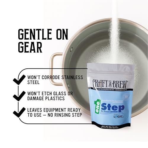 Image of Craft A Brew - One Step No Rinse Cleanser - For Cleaning At Home Brewing Equipment - Non-Foaming Cleanser - Safe & Easy to Use - Home Brewing Supplies - 8 oz