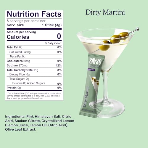 Image of SAYSO Perfect Hostess Kit | Includes Dirty Martini, Espresso Martini, and Skinny Margarita Cocktail Sticks, Lime Slices for Garnish, and a Limited Edition SAYSO Gift Bag | Craft Cocktail or Mocktail in 1 Min
