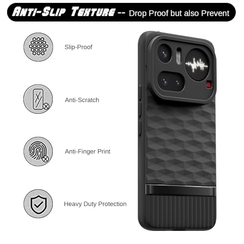 Image of Shockproof Case Compatible with Nothing Phone (4a) Pro 5G | Full Camera Protection | TPU Flexible Back Cover for Nothing Phone (4a) Pro 5G (Matte Black)