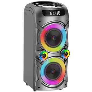Portable Bluetooth Speaker 100W Big Powerful Wireless Boombox TWS Pairing Loud Stereo Sound Deep Bass Large Party Speakers with Subwoofer LED Lights for Outdoor Home Camping