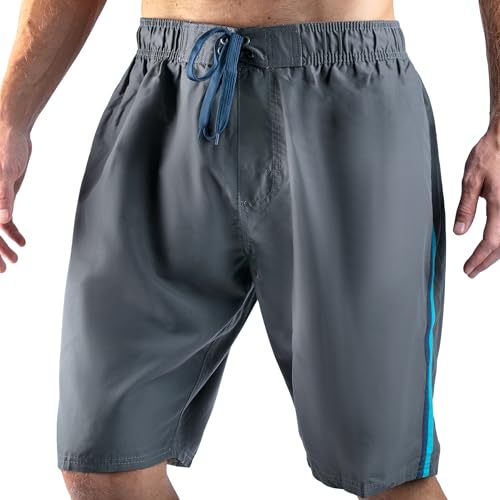 Image of Kanu Surf Men's Big Viper Extended Size Stripe Swim Trunk