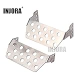 INJORA Front & Rear Chassis Protector Plate for Traxxas TRX4,Stainless Steel, Crashproof Guard Plate for 1/10 Crawler