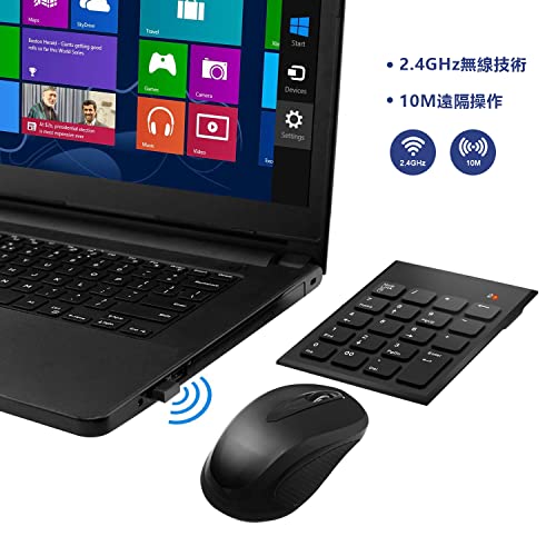 Cateck テンキー マウス ワイヤレス セット MKC-CK-N の商品画像 3