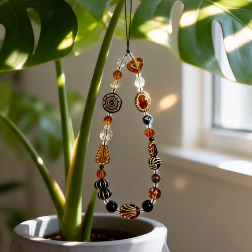 Image of Cute Beaded Camera Wrist Strap for Phone, Digital Camera Charm Lanyard, Pearl Beaded Chain for Bag Keychain Gift