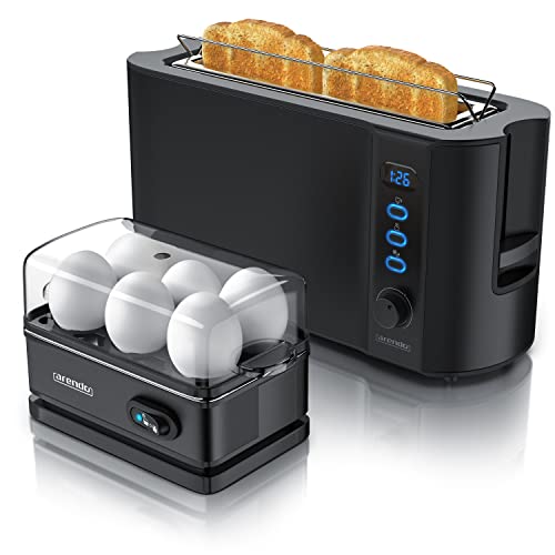 Arendo - SET Toaster FRUKOST mit Eierkocher SIXCOOK Edelstahl...