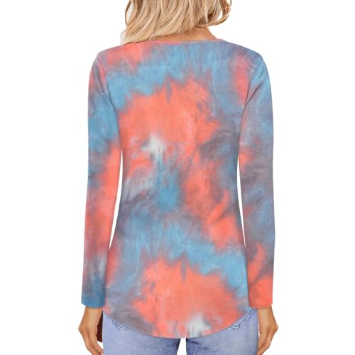 Image of Elesomo Womens T Shirts V Neck Summer Short /Long Sleeve Cotton Tops Tees
