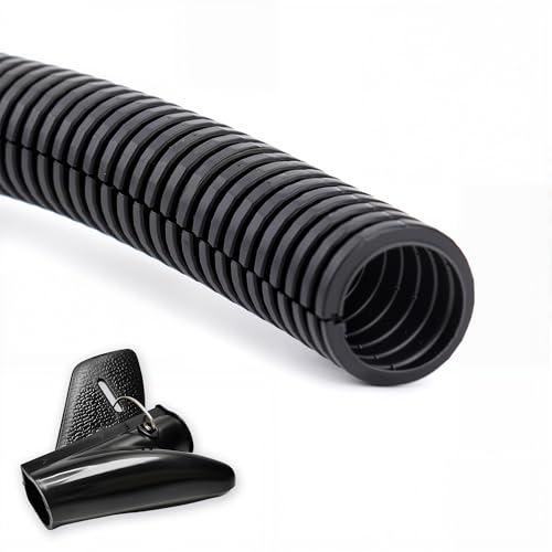 Image of ZhiYo 20FT 3 /4 inch Wire Loom Split Tubing Auto Wire Conduit | Flexible Cover, High Temperature Heat Resistant -40F to 257F, Plastic Cover for Electrical Wires & Cables