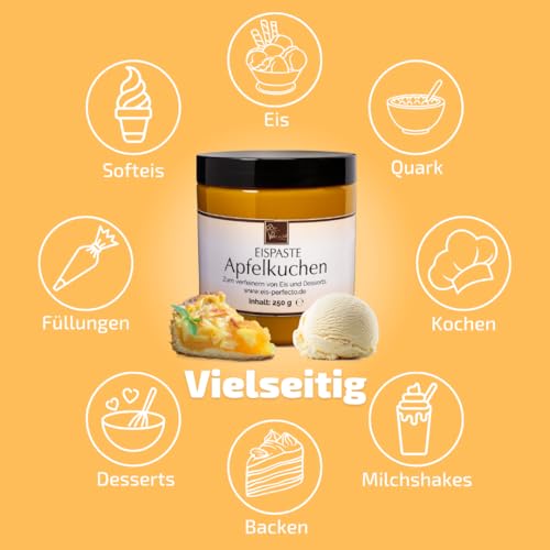 Apfelkuchen Eispaste │ MEGA GESCHMACK │ Pimpe deine Eis, Desserts, Getränke uvm. mit einem kulinarischen Geschmackshighlight auf│ Inhalt 250 g – Bild 5