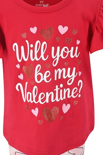 Image of Unique Baby 2 Piece Girls Double Bell Bottom Leggings Outfit with Short Sleeved Shirt Kid and Toddler Clothes Set