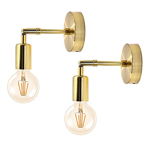 Image of Industrial Wall Light Vanity Light Wall Lamp Sconce, Wall Lighting Fixtures, Retro Rustic Wall Mount Lamp Vintage Bathroom Light Fixtures for Hallway Kitchen Bedroom Doorway[E27]