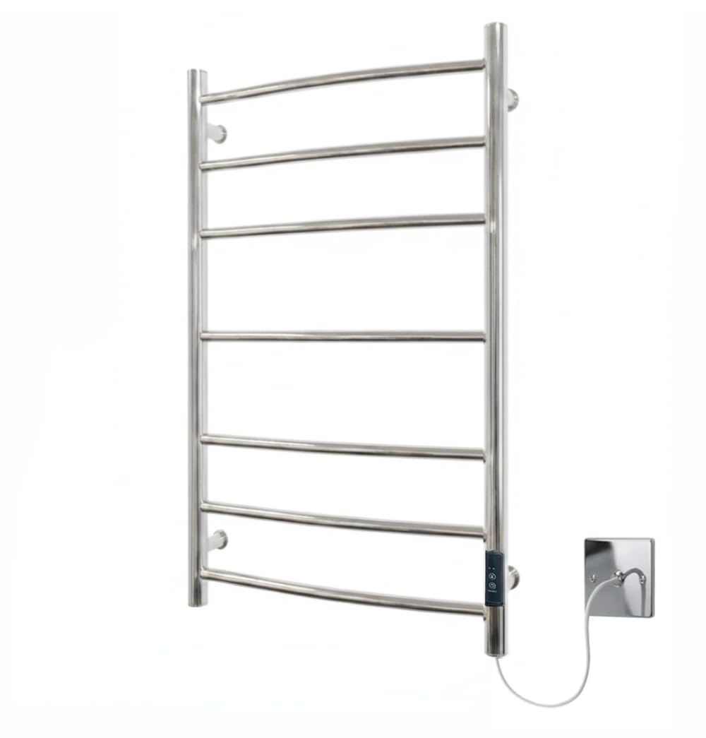 Siena Electric Handtuchheizkörper elektrisch Edelstahl 400x800 mm – Spiegelglanz, poliertes Finish, Dry Electric Towel Radiator