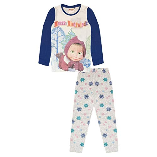 Masha and the Bear Girls Pyjama Set - Masza i Niedzwiedz - Blue - 2-3 Years