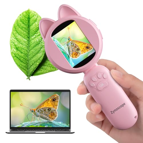 Kids Microscope - Handheld Portable Digital 200X Magnification - Microscope for Kids, Rechargeable Toy for Kids Ages 3-12, Educational Science Toys, Christmas Birthday Gifts for Boys & Girls