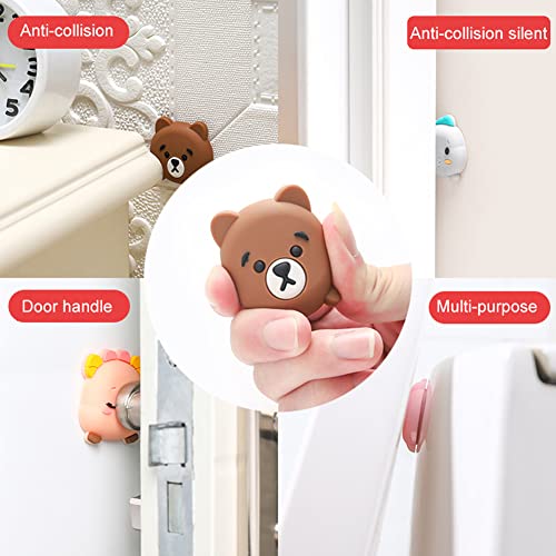 Tope de puerta de silicona y protector de pared autoadhesivo contra impactos 5