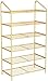 Stojak na buty 6-poziomowa półka do przechowywania o dużej pojemności do salonu, szatni i korytarza, do 18-20 par butów półka na buty (kolor: złoty)