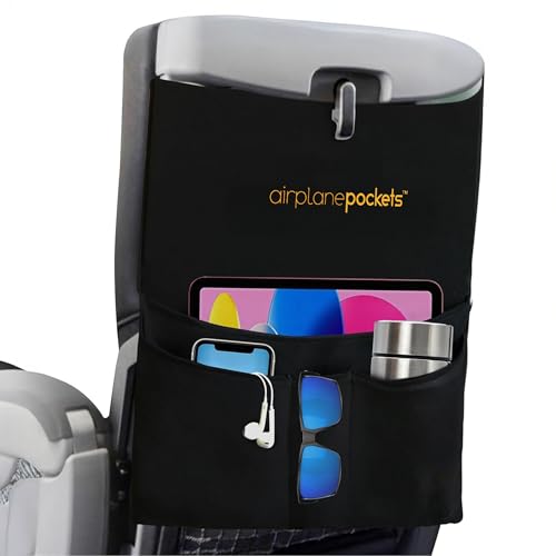 Airplane Pockets - Airplane Accessories - Plane Travel Essentials - Travel Organizer - Seat Storage Organizer - Air Travel Essentials - Seat Back Organizer - International Travel Must Have