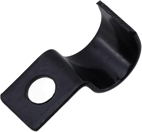 Miniatura 4 de Oedema 50 abrazaderas de tubo de 25 pulgadas con un orificio de hierro rígido para correas de tubo rígido, soporte de sujeción de tubería resistente