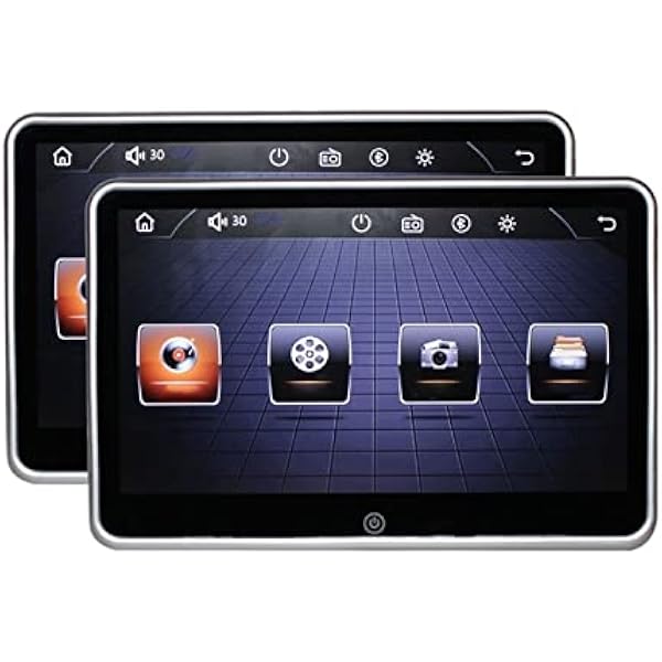 Samochód telewizyjny, Monitor montowany za zagłówkiem samochodu Ekran dotykowy HD LCD MP5 Samochodowy odtwarzacz wideo Multimedialny wyświetlacz tylnego siedzenia FM IR USB TF Link(2PCS 10.1 inch MP5)