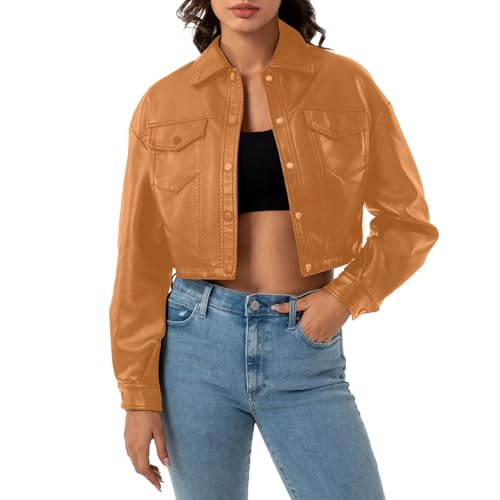 Blouson aviateur femme veste cuir pu casual pour un look urbain chic au quotidien