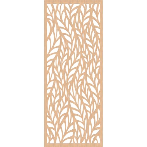 Image of 25 3 /8 inchW x 64 3 /8 inchH x 1 /4 inchT Ortonville Decorative Fretwork Wood Wall Panels, Hickory