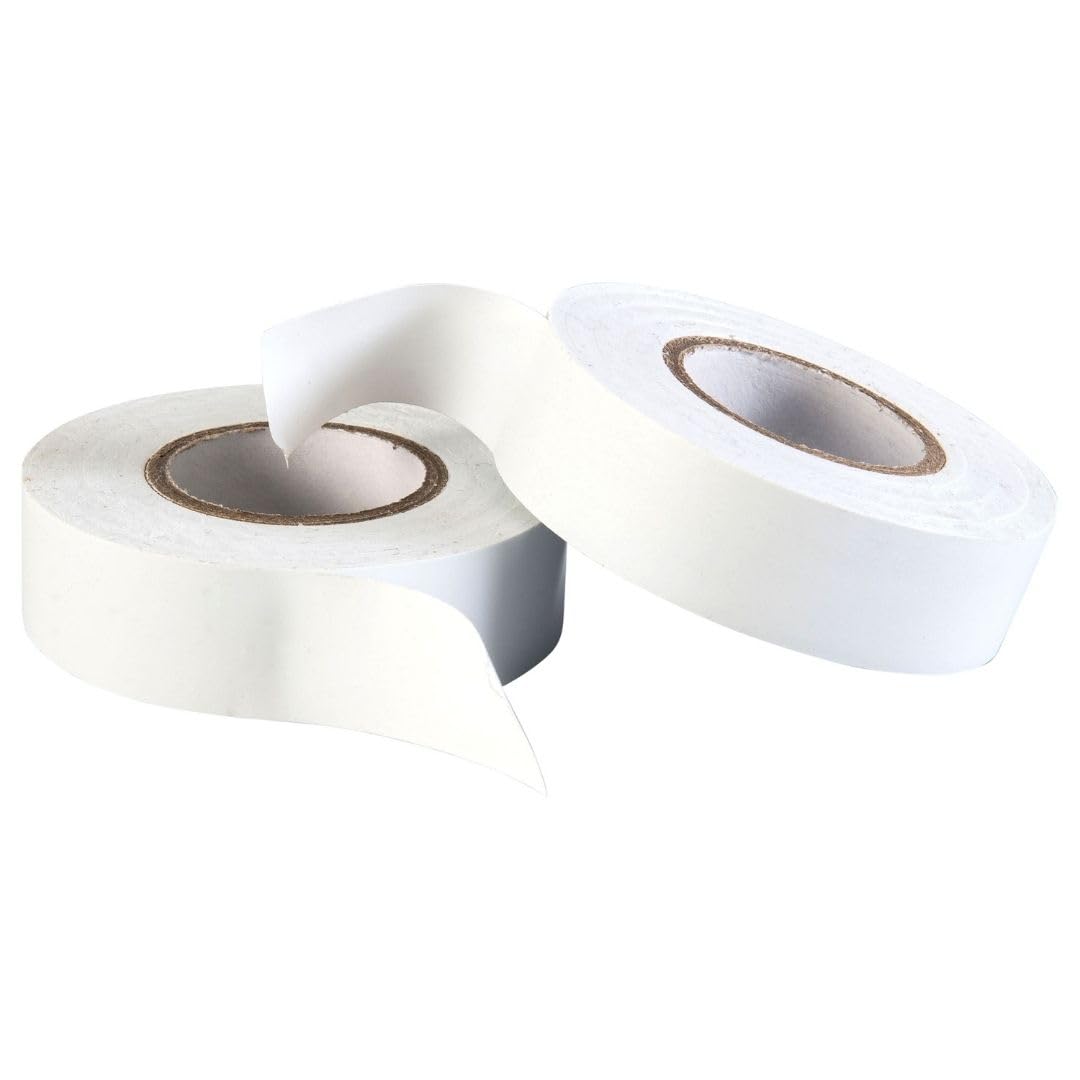 Gocableties White Electrical Tape, 19mm x 20m, Strong Self-Adhesive PVC Insulation Tape for Insulating, Repairing and Protecting Electrical Wires, 2 Rolls