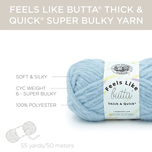 Image of Lion Brand Yarn Feels Like Butta Thick & Quick Yarn, Niagara Mist