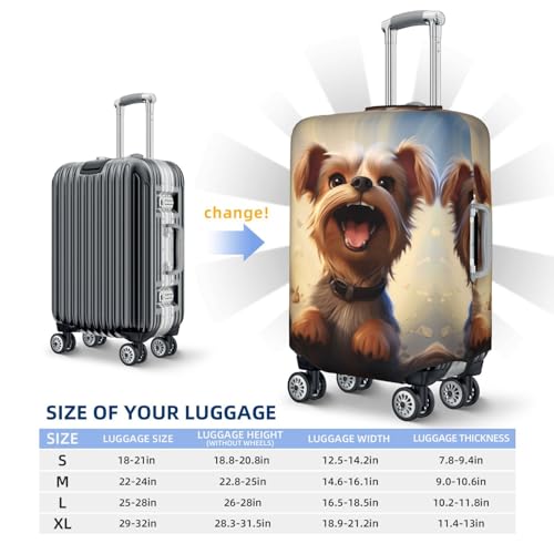VOSERY Travel Luggage Cover - Cartoon Happy Cute Puppy Washable Suitcase Covers Protector Fits 18-32 Inch Luggage4