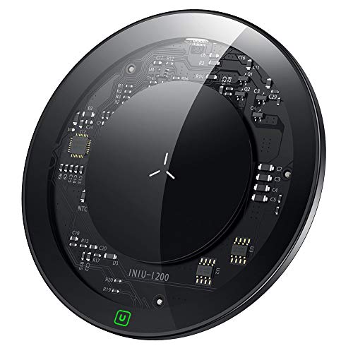 INIU Wireless Charger, Qi-Certified 10W Fast Charging USB C Wireless Charging Pad with Temperature Protection for iPhone 11 Pro Max XR XS 8 Plus Airpods Samsung Note 10 9 S20 S10 S9 S8 Plus LG Google